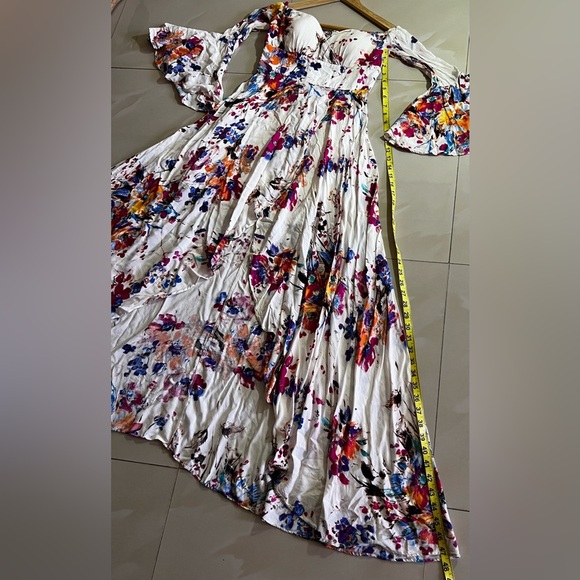Banjul Floral Maxi Dress - White and Multicolor - Picture 8 of 16
